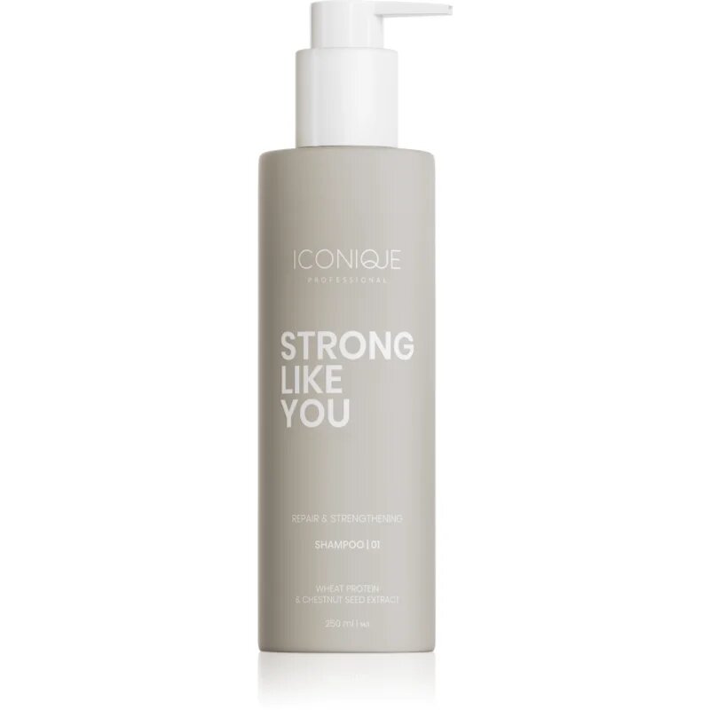 ICONIQUE Professional STRONG LIKE YOU Repair & Strengthening regeneráló sampon a károsult hajra 250 ml