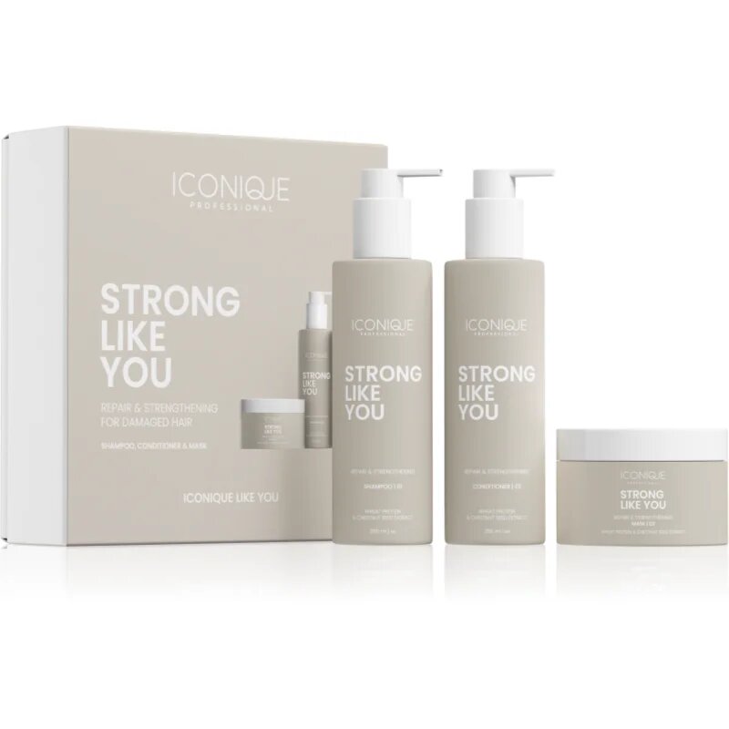 ICONIQUE Professional STRONG LIKE YOU Repair & Strengthening Set szett a károsult hajra