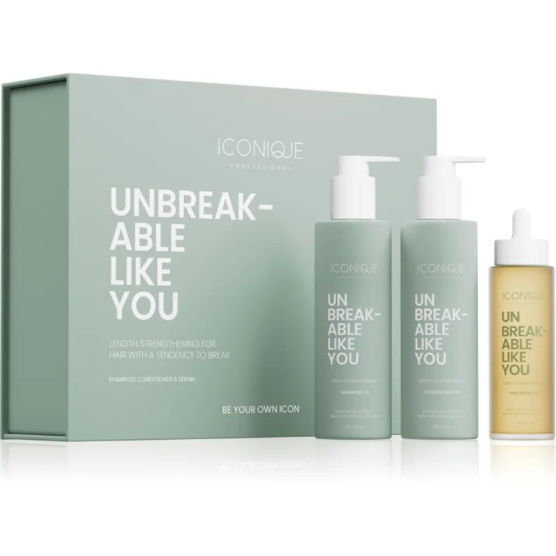 ICONIQUE Professional UNBREAKABLE LIKE YOU Length Strengthening Set szett a haj megerősítésére