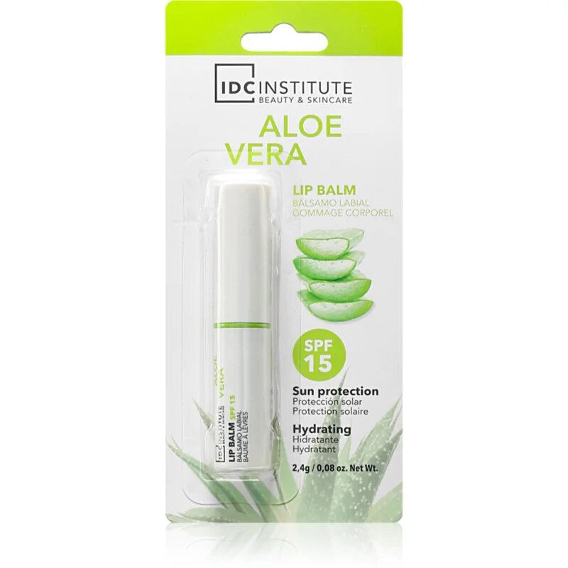IDC INSTITUTE Aloe Vera ajakbalzsam SPF 15 2.4 g