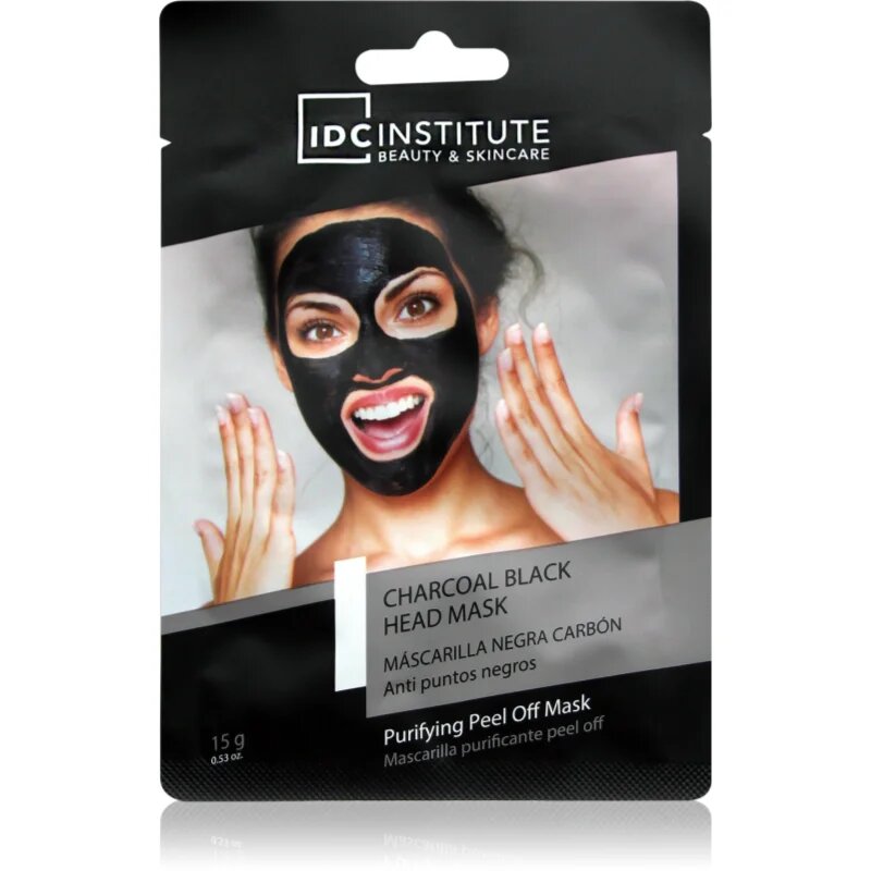 IDC INSTITUTE Charcoal Blackhead Mask mitesszerek elleni lehúzható aktív szén maszk 15 g