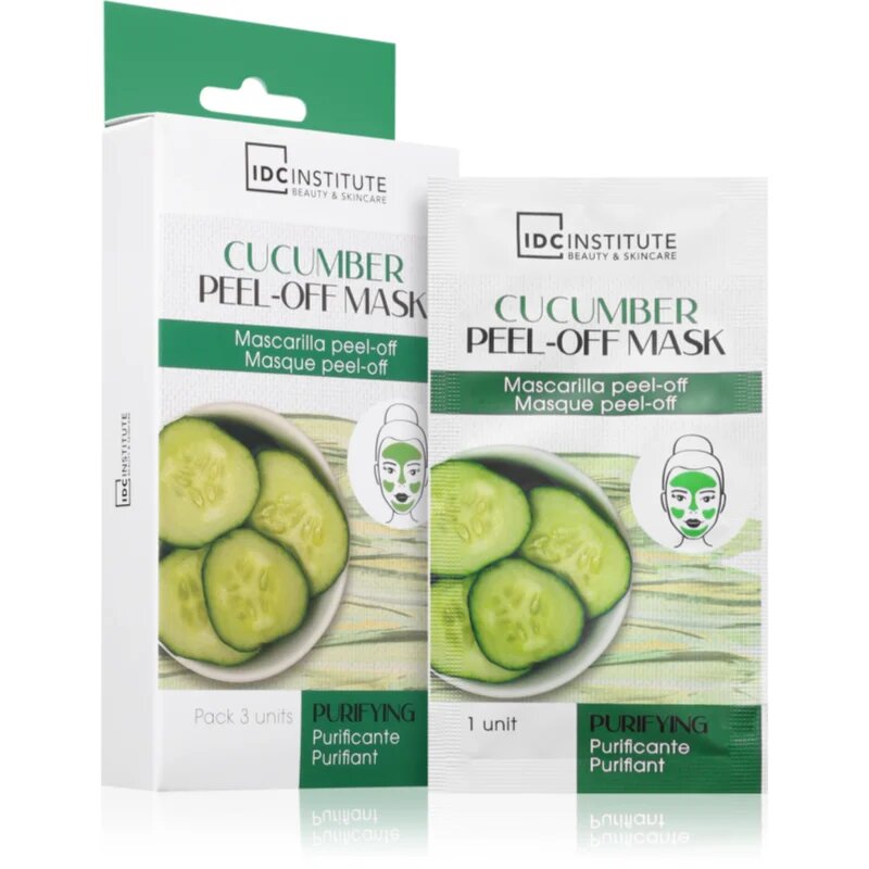 IDC INSTITUTE Cucumber lehúzható maszk az arcra 3x8 g