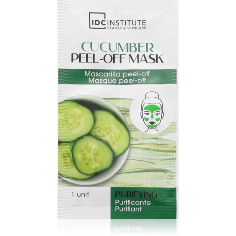 IDC INSTITUTE Cucumber lehúzható maszk az arcra 3x8 g