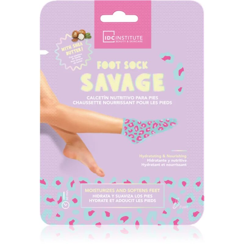 IDC INSTITUTE Foot Sock Savage hidratáló maszk lábakra 1 db