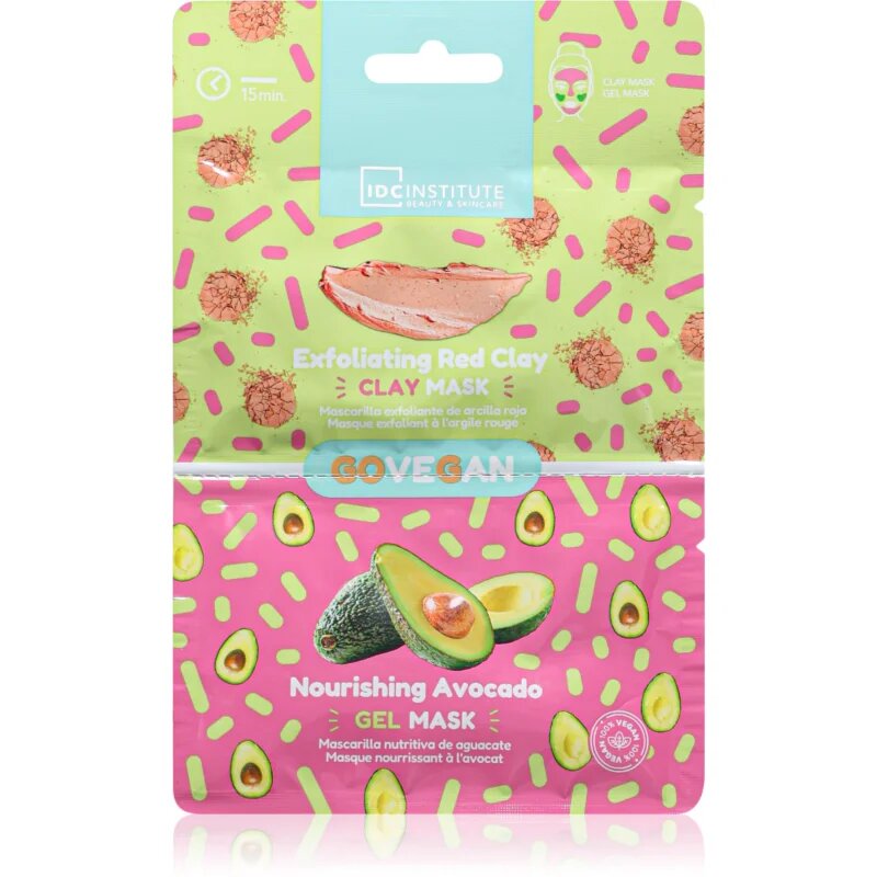 IDC INSTITUTE Go Vegan maszk az arcra 2x6 g