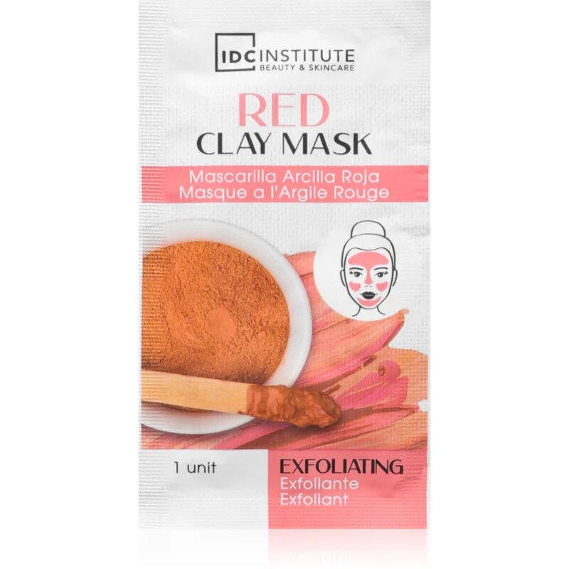 IDC INSTITUTE Red Clay Mask hámlasztó maszk 3x8 g