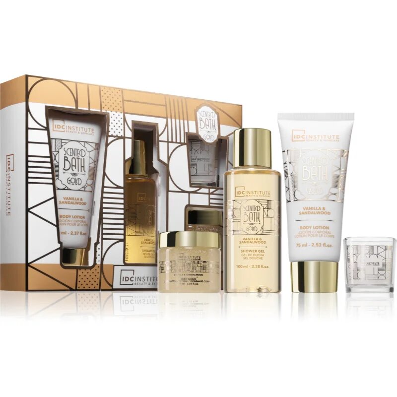 IDC INSTITUTE Scented Bath Gold Perfect Bath ajándékszett hölgyeknek