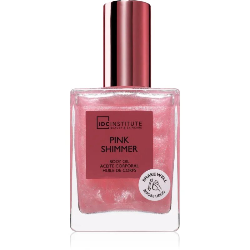 IDC INSTITUTE Shimmer Pink csillogó olaj testre 45 ml