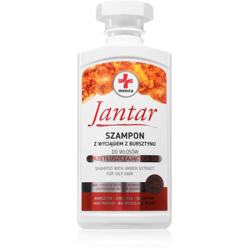 Ideepharm Jantar Medica tisztító sampon normál gyorsan zsírosodó hajra 330 ml
