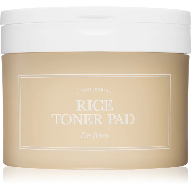 I'm from Rice Toner Pad tonizáló párnák az élénk és kisimított arcbőrért 60 db