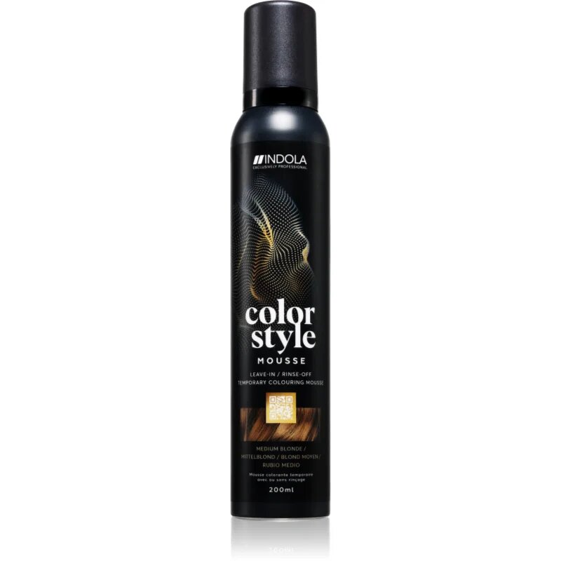 Indola Color Style Mousse tonizáló hab hajra árnyalat Medium Blonde 200 ml