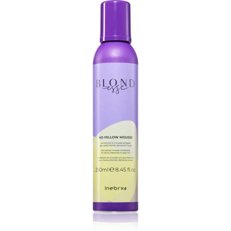 Inebrya BLONDesse No-Yellow Mousse habzó kondicionáló semlegesíti a sárgás tónusokat 250 ml