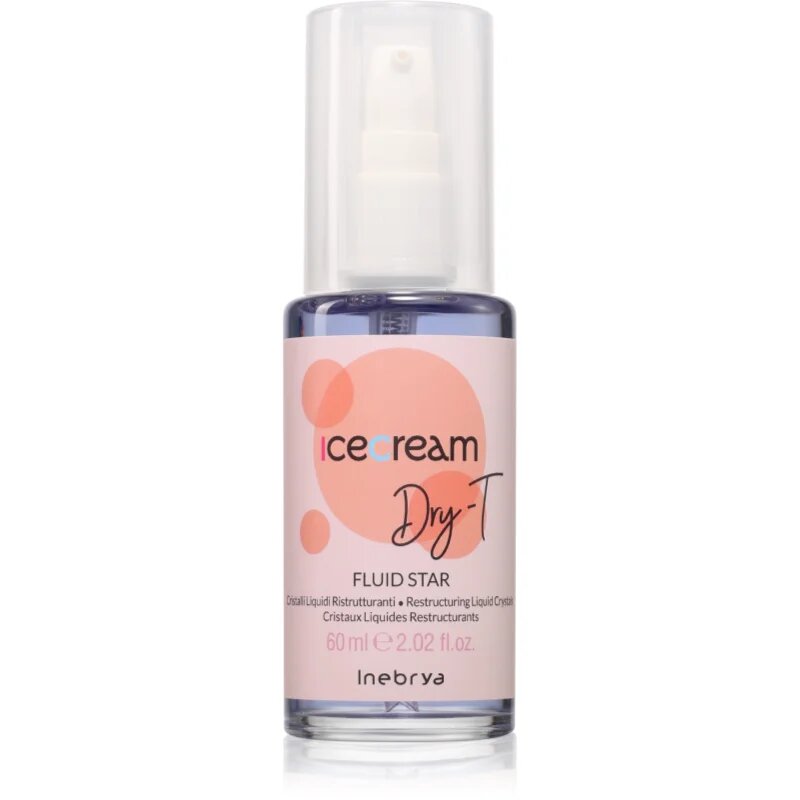 Inebrya Ice Cream Dry-T Fluid Star folyékony kristályok száraz és festett hajra 60 ml