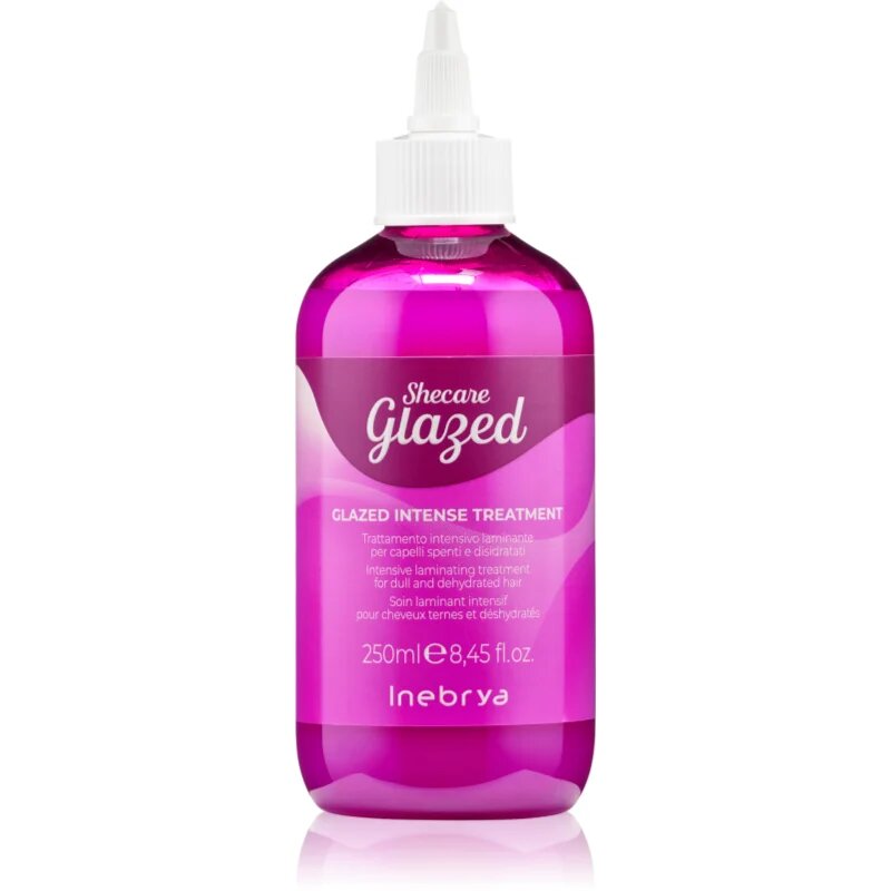 Inebrya Shecare Glazed Intense Treatment hidratáló ápolás a fénylő és selymes hajért 250 ml