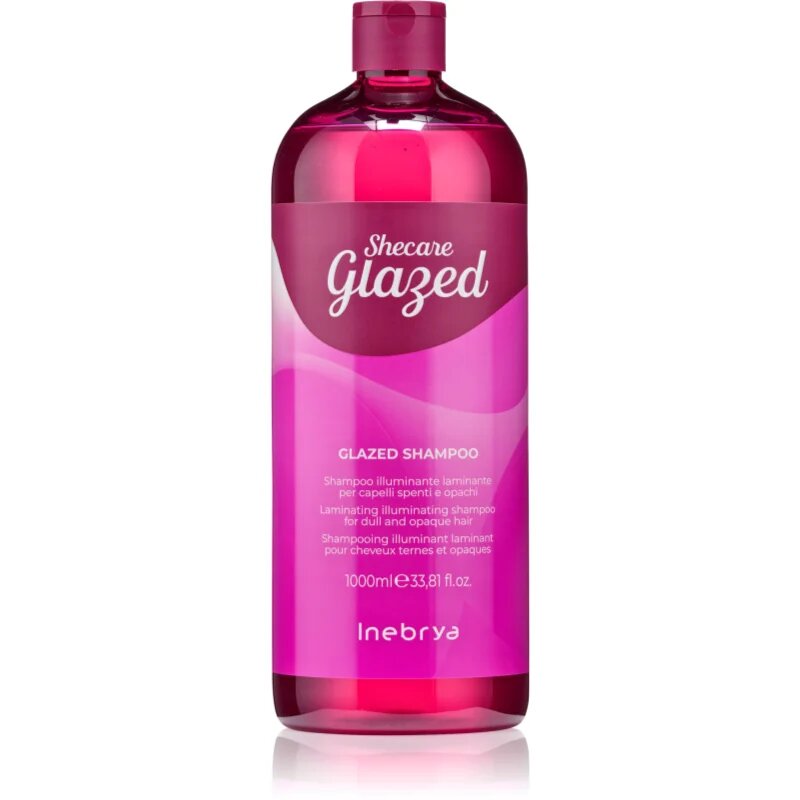 Inebrya Shecare Glazed Shampoo élénkítő sampon a fénylő és selymes hajért 1000 ml