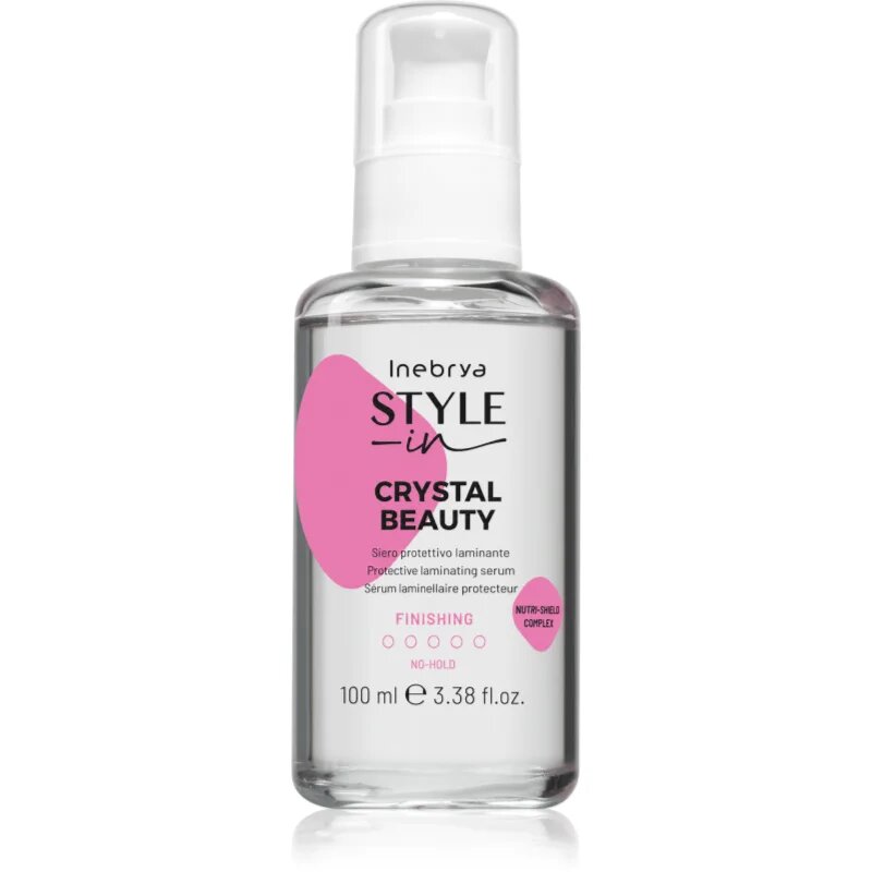Inebrya Style-In Crystal Beauty bőrvédő folyadék a fénylő és selymes hajért 100 ml