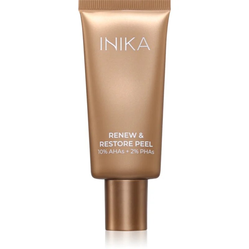 INIKA Organic Renew + Restore Peel élénkítő peelinges maszk A.H.A.-val (Alpha Hydroxy Acids) 30 ml