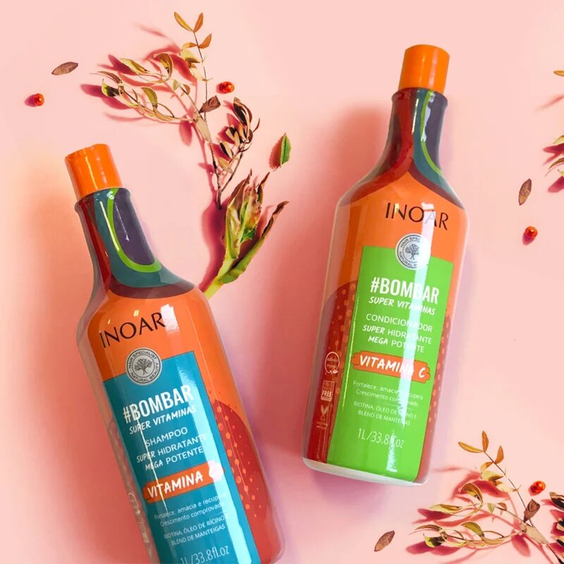 INOAR #Bombar Super Line Super Vitaminas szett hajra C-vitaminnal 2x1000 ml