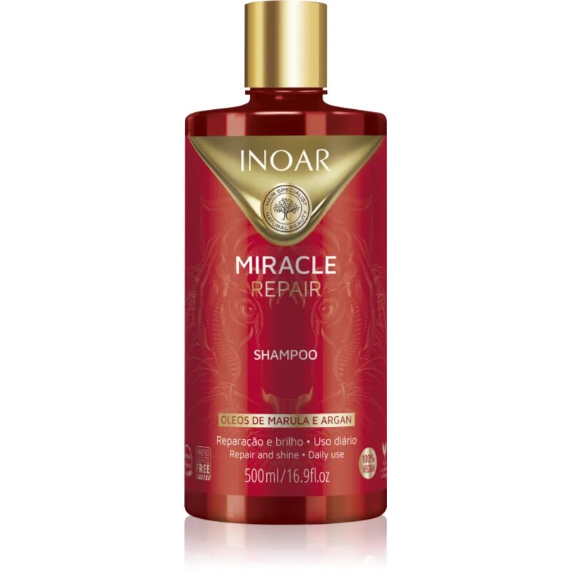 INOAR Miracle Repair regeneráló sampon a gyenge és sérült hajra 500 ml