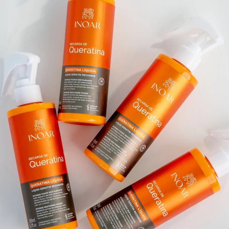INOAR Queratina Liquida öblítés nélküli kondicionáló keratinnal 200 ml