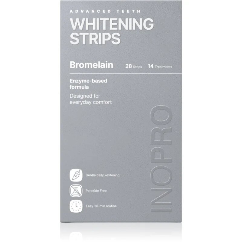 InoPro Advanced Whitening Strips fogfehérítő szalag a fogakra bez peroxidu 28 db