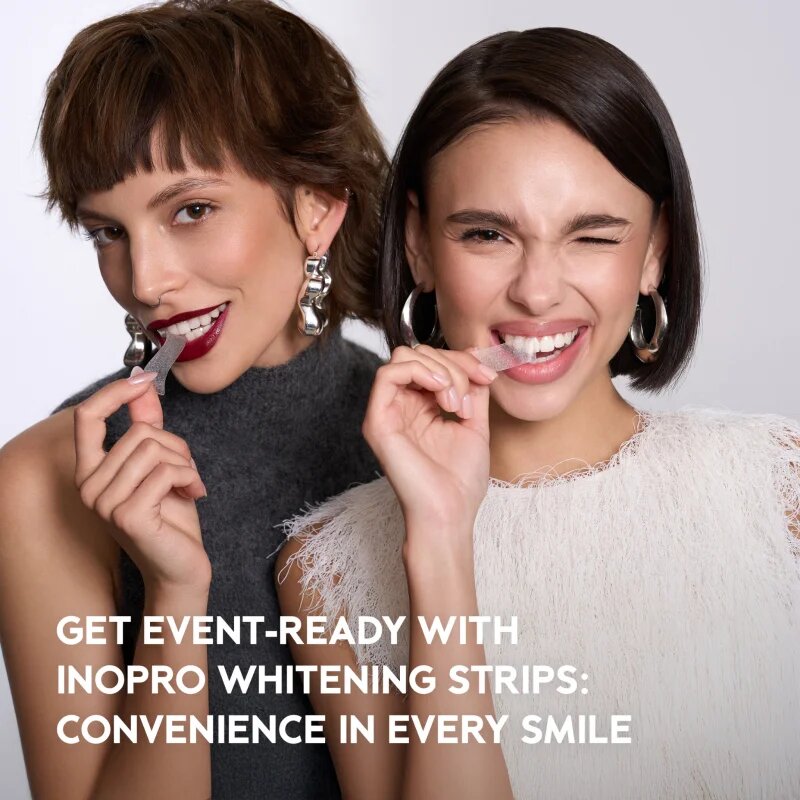 InoPro Advanced Whitening Strips fogfehérítő szalag a fogakra bez peroxidu 28 db