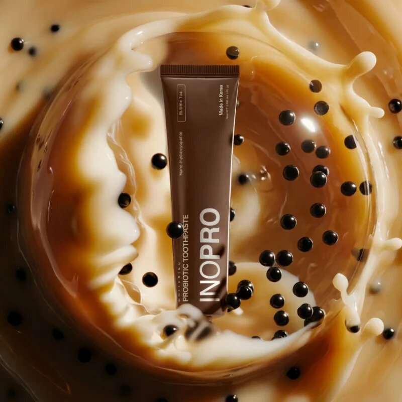 InoPro Probiotic Toothpaste fehérítő fogkrém íz Bubble Tea 75 g