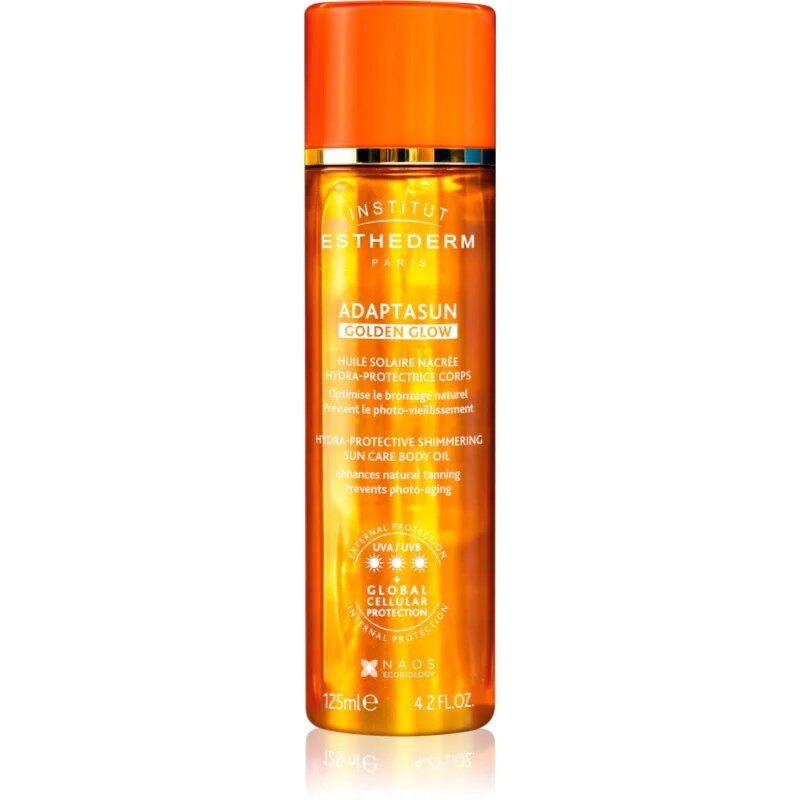 Institut Esthederm Adaptasun Golden Glow csillogó olaj magas UV védelemmel 125 ml