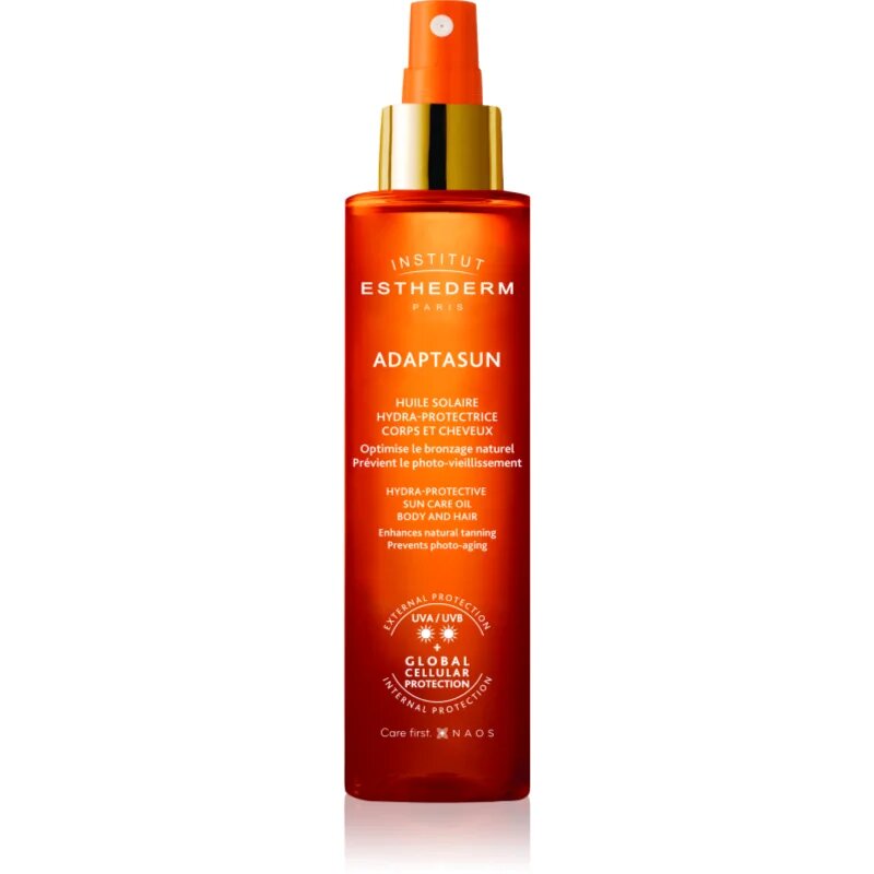 Institut Esthederm Adaptasun Sun Care Oil napolaj testre és hajra közepes UV védelemmel 150 ml
