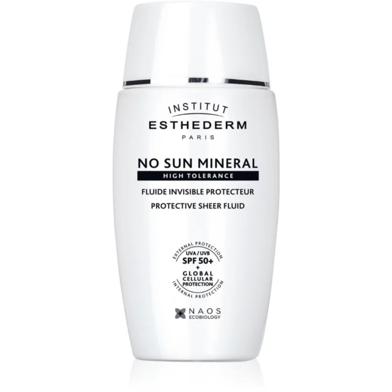Institut Esthederm No Sun Mineral Fluid bőrvédő folyadék az érzékeny és intoleráns bőrre SPF 50+ 40 ml