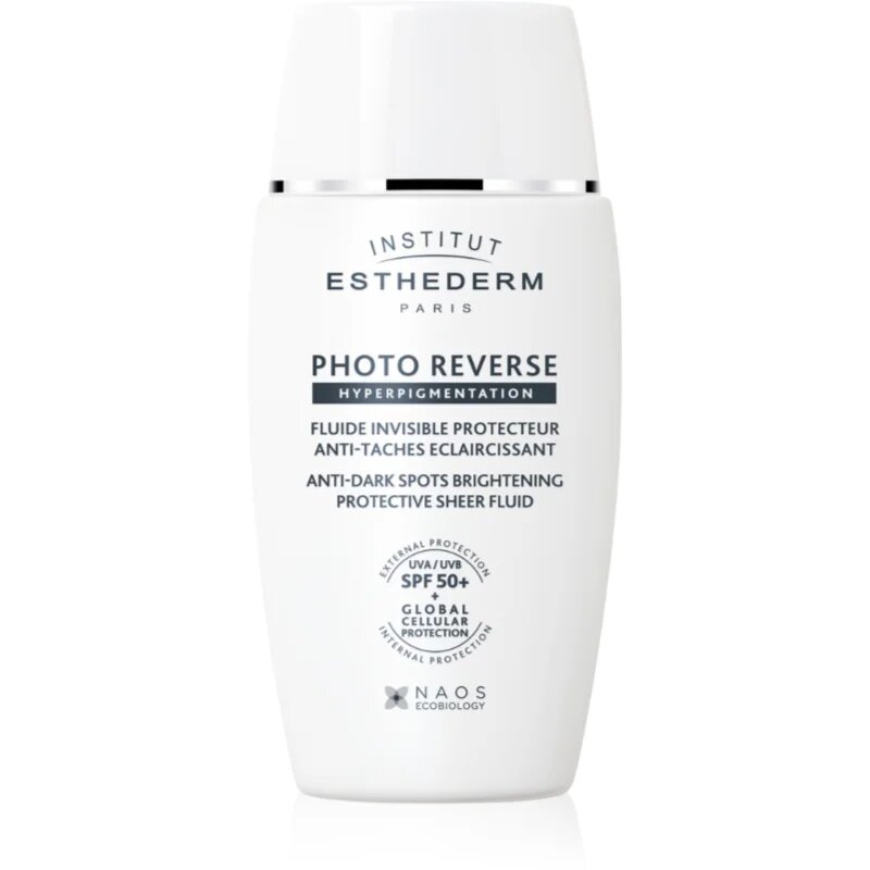 Institut Esthederm Photo Reverse Hyperpigmentation bőrvédő folyadék a pigment foltok ellen SPF 50+ 40 ml