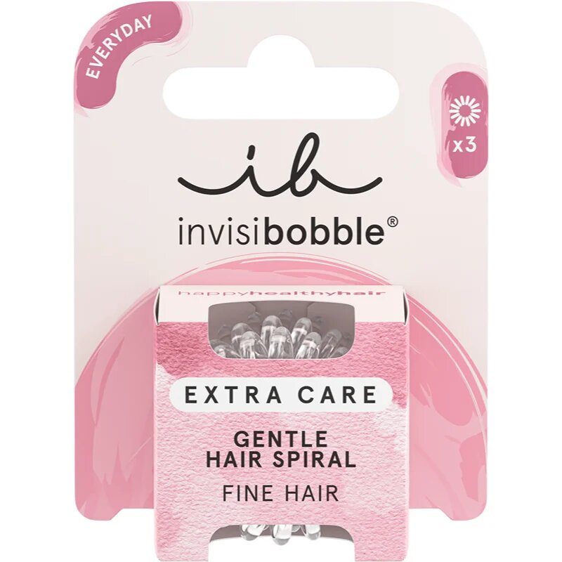 invisibobble Extra Care Crystal Clear hajgumik 3 db
