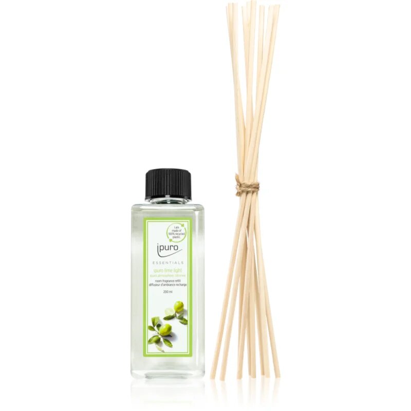 ípuro Essentials Lime Light Aroma diffúzor töltet + tartalék pálcák aroma diffúzorhoz 200 ml