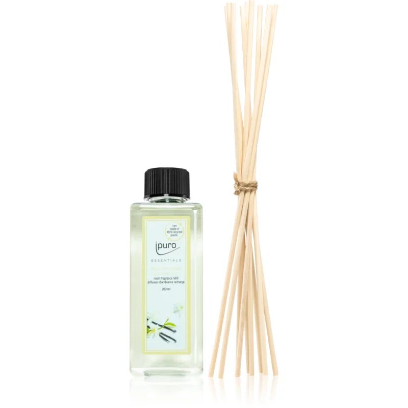 ípuro Essentials Soft Vanilla Aroma diffúzor töltet + tartalék pálcák aroma diffúzorhoz 200 ml
