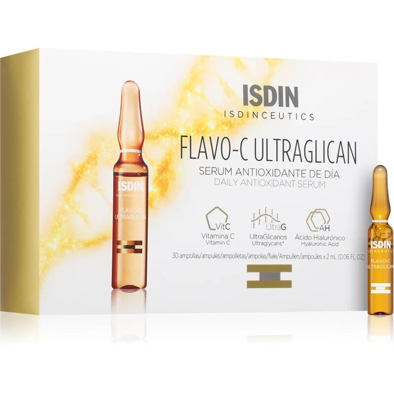 ISDIN ceutics Flavo-C Ultraglican antioxidáns feszesítő arcszérum C vitamin 30x2 ml