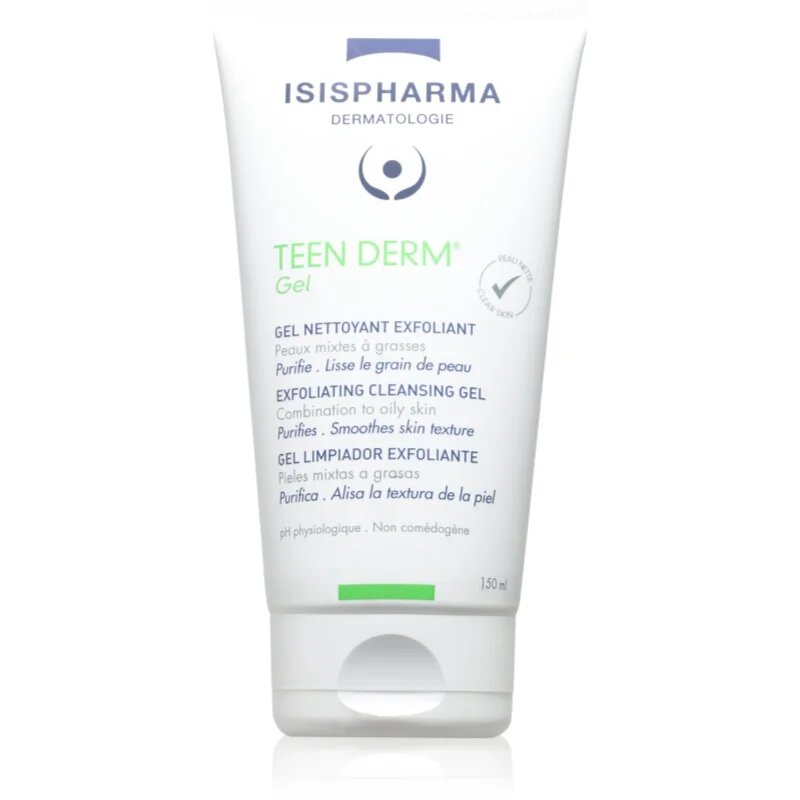 ISISPHARMA Teen Derm Gel hámlasztó tisztító gél zsíros és problémás bőrre 150 ml