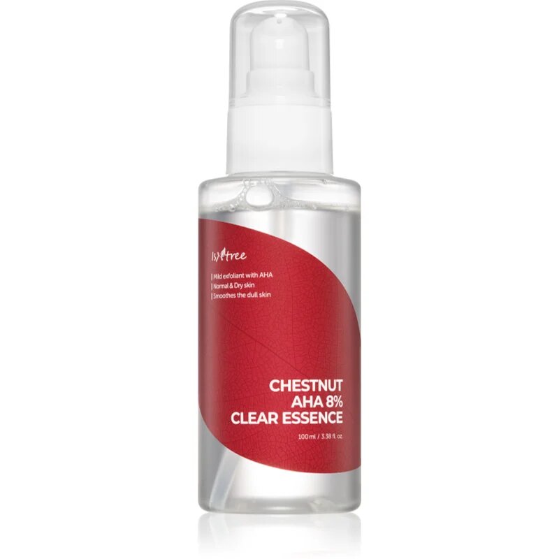Isntree Chestnut AHA 8% Clear Essence arcmegújító esszencia A.H.A.-val (Alpha Hydroxy Acids) 100 ml