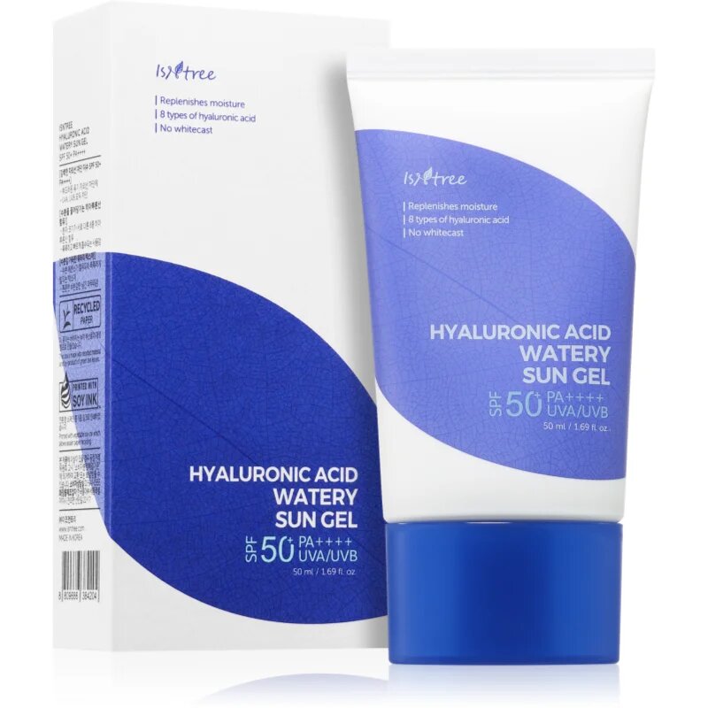 Isntree Hyaluronic Acid védő géles krém az érzékeny száraz bőrre SPF 50+ 50 ml