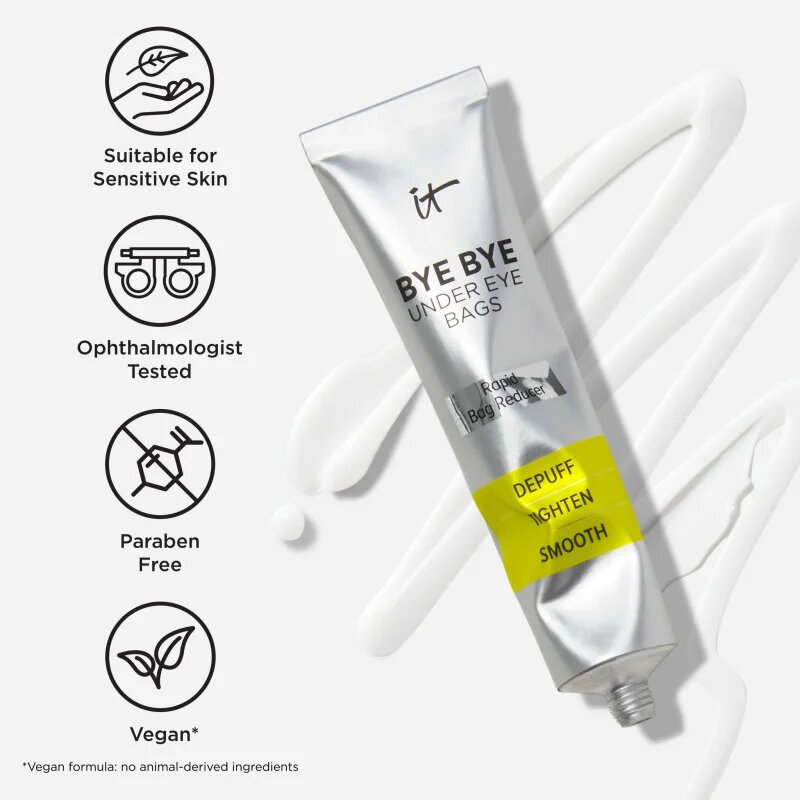 IT Cosmetics Bye Bye Under Eye Bags bőrélénkítő szemkrém duzzanatok és sötét karikák ellen hölgyeknek 15 ml
