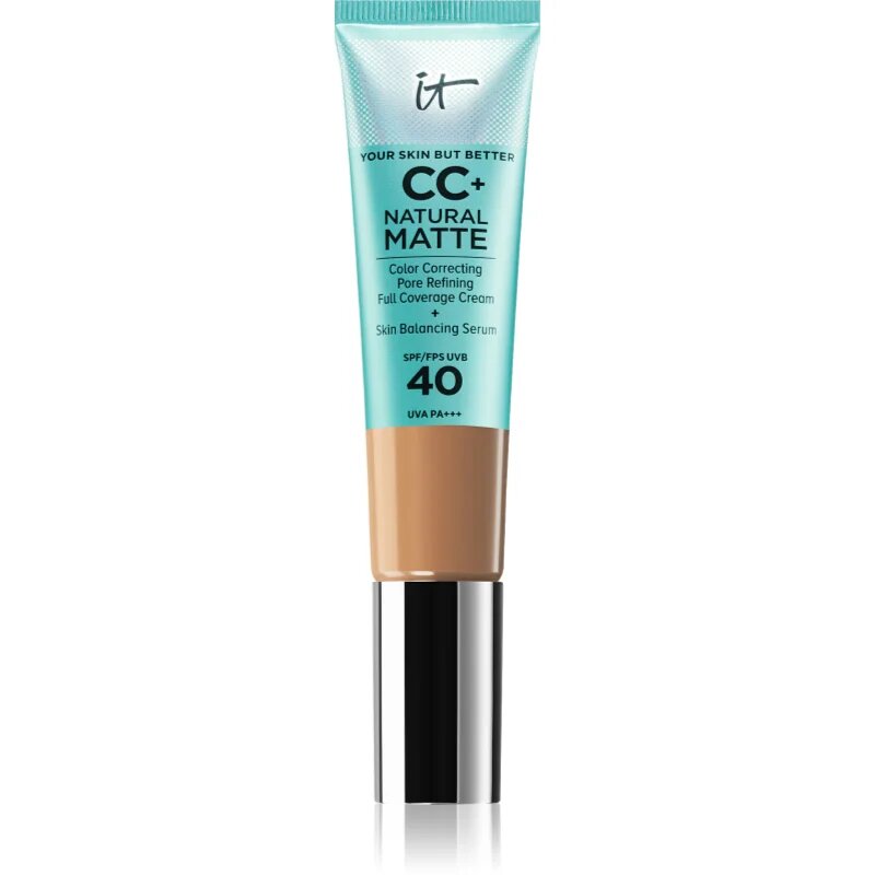 IT Cosmetics Your Skin But Better CC+ Natural Matte CC krém matt hatásért SPF 40 Neutral Tan 32 ml