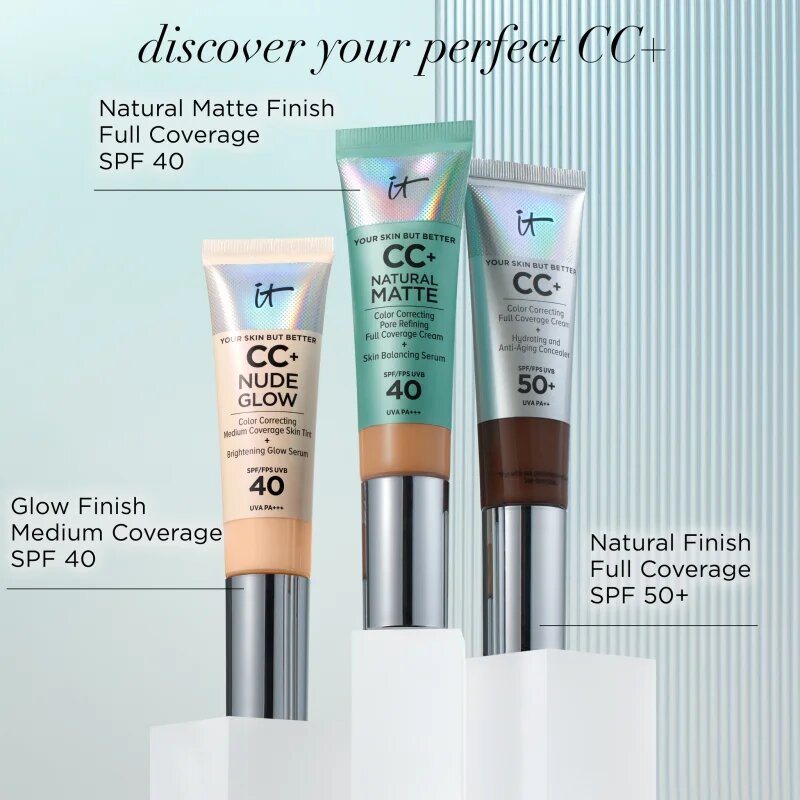 IT Cosmetics Your Skin But Better CC+ Natural Matte CC krém matt hatásért SPF 40 Neutral Tan 32 ml