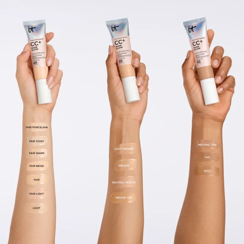 IT Cosmetics Your Skin But Better CC + Nude Glow CC krém az élénk bőrért SPF 40 Fair Ivory 32 ml