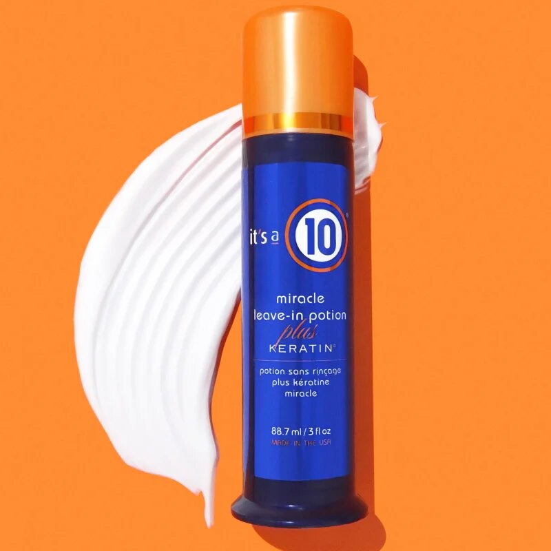 it's a 10 Plus Keratin Miracle Leave-in Potion öblítést nem igénylő balzsam a fénylő és selymes hajért 88.7 ml