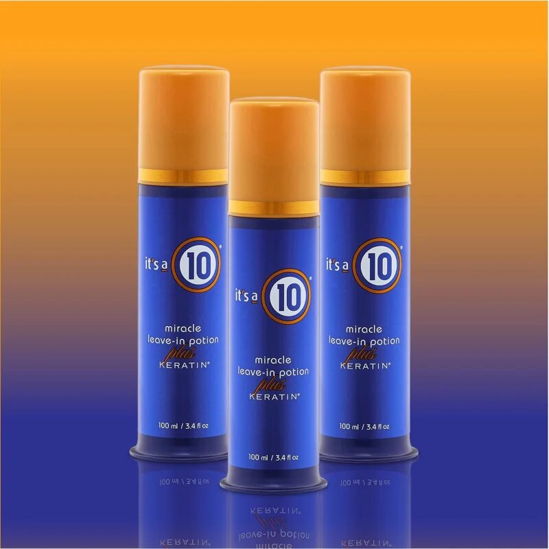 it's a 10 Plus Keratin Miracle Leave-in Potion öblítést nem igénylő balzsam a fénylő és selymes hajért 88.7 ml