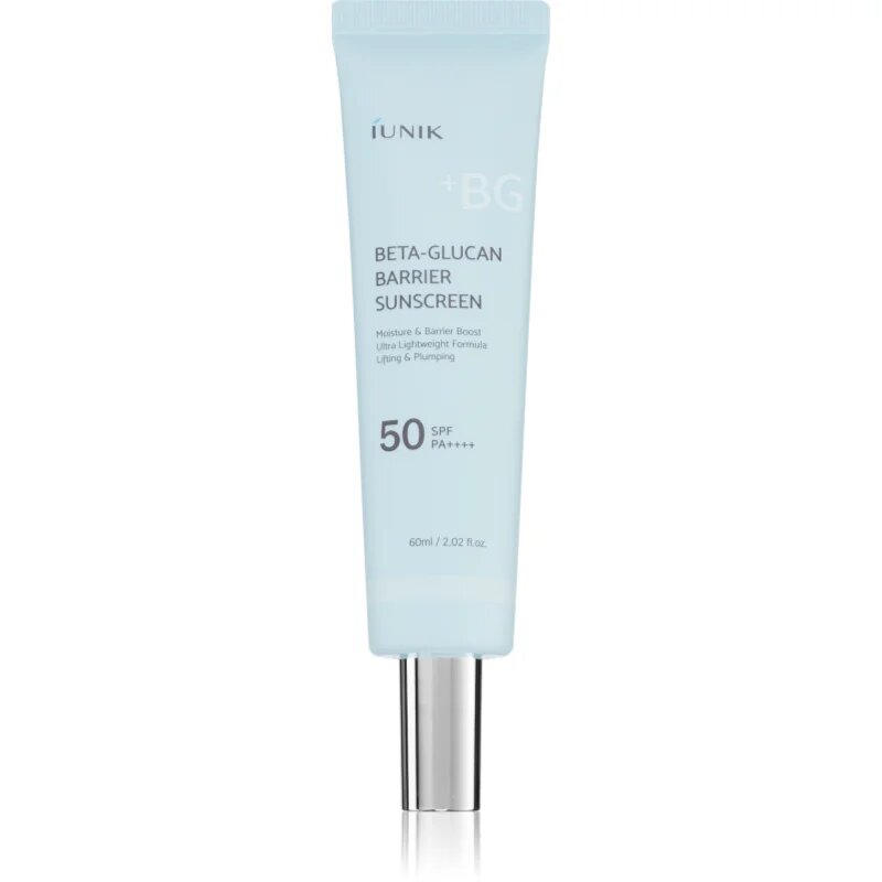 iUnik Beta Glucan Barrier Sunscreen regeneráló és védő krém SPF 50+ 60 ml