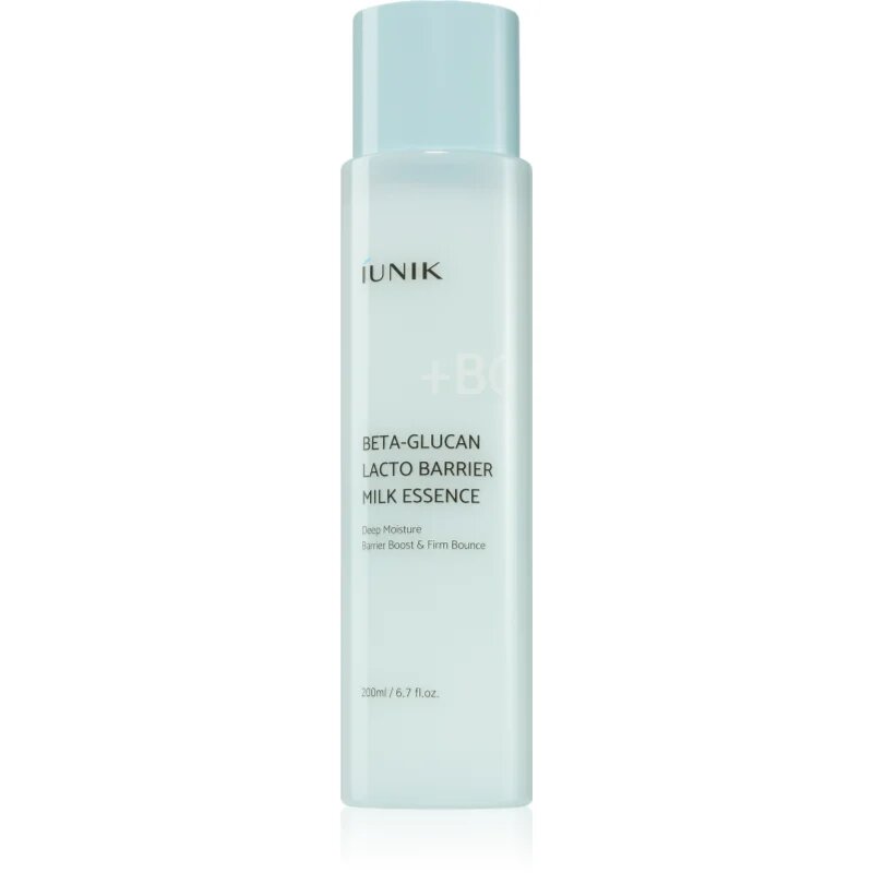 iUnik Beta Glucan Lacto Barrier Milk Essence bőrápoló tej az arcbőr regenerálására és megújítására 200 ml