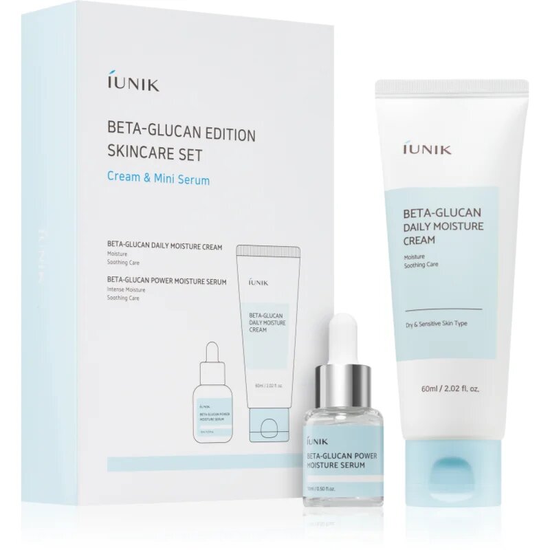 iUnik Beta Glucan Skincare Set ajándékszett a bőr intenzív hidratálásához