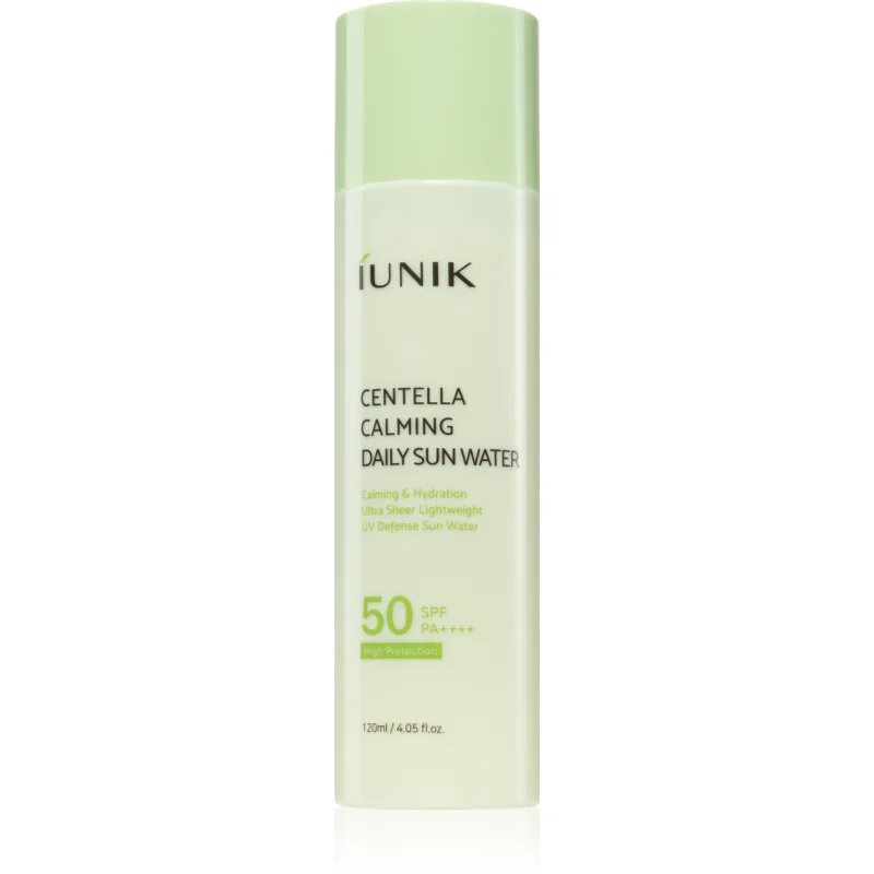 iUnik Centella Calming Daily Sun Water nyugtató tonikum SPF 50+ 120 ml