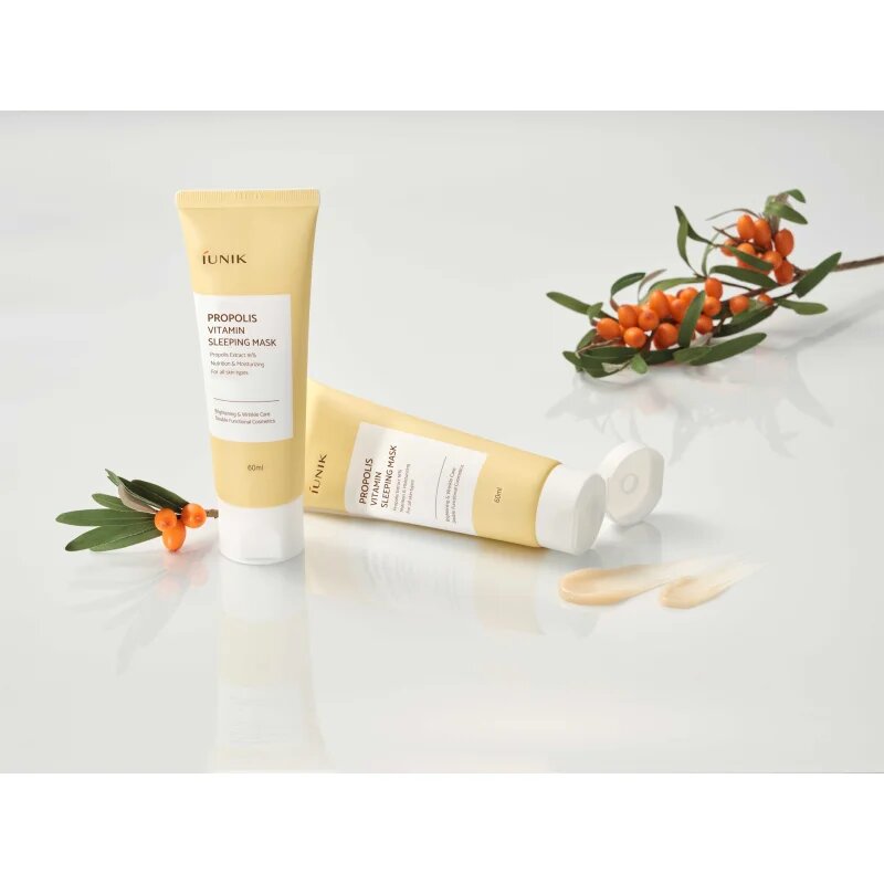 iUnik Propolis Vitamin bőrmegújító éjszakai maszk multivitamin komplexszel 60 ml