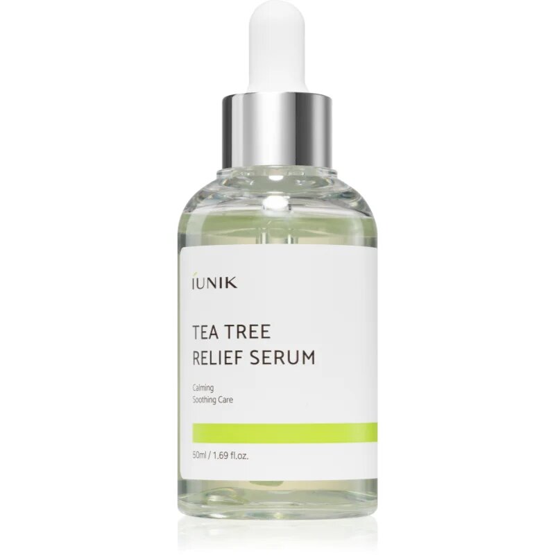 iUnik Tea Tree Relief Serum nyugtató arcszérum az aknéra hajlamos érzékeny bőrre 50 ml
